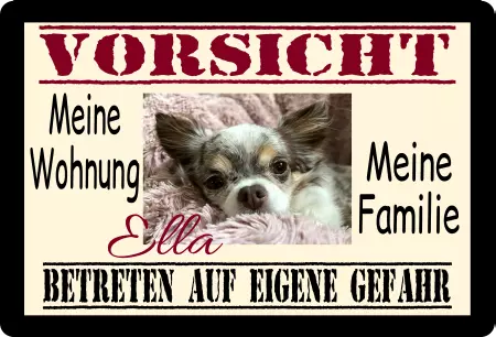 Hunde Warnschild Zutritt verboten Hunde VORSICHT Bild