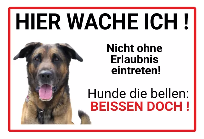 Hunde Warnschild Zutritt verboten Hunde ... BEISSEN DOCH Bild