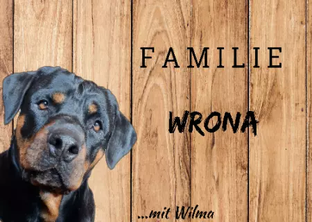 Hunde Warnschild Zutritt verboten Hunde Familie WRONA Bild