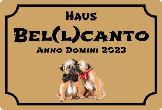 Hunde Warnschild Zutritt verboten Hunde Haus Bel(l)canto Bild