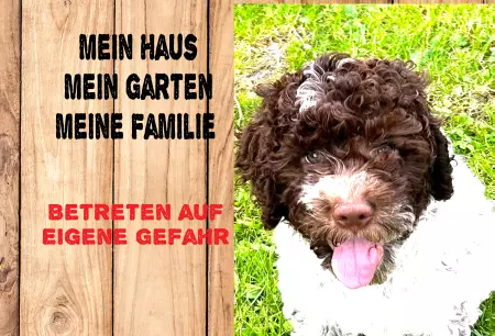 Hunde Warnschild Zutritt verboten Hunde Mein Haus.. Bild