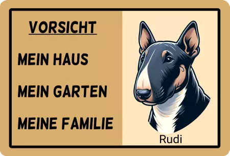 Hunde Warnschild Zutritt verbotenHunde Mein Haus, Mein Garten, Meine Familie Bild
